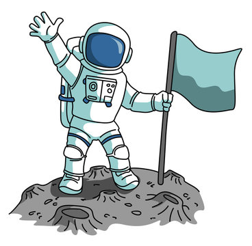 Cartoon Astronaut With Flag Images – Browse 4,298 Stock Photos, Vectors ...