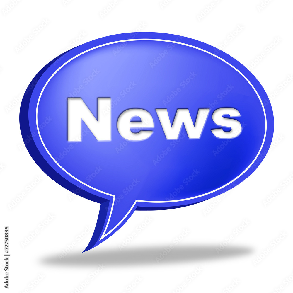 Poster news message indicates communication messages and communicate