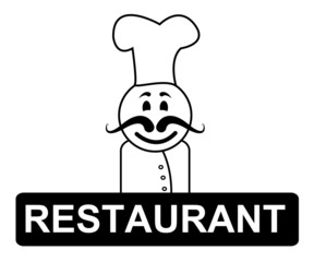 Restaurant Chef Indicates Cooking In Kitchen And Chefs