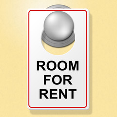 Room For Rent Indicates Place To Stay And Booking