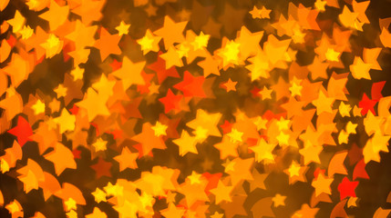 Golden stars bokeh