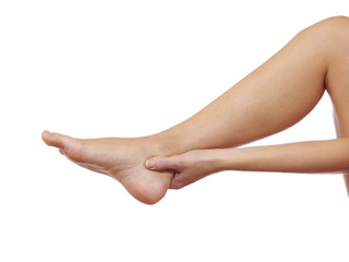 Fototapeta premium Human Ankle pain medical health care concept.