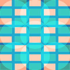 Simple seamless pattern of pink and blue squares