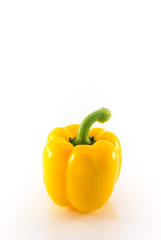 Yellow pepper isolated on white