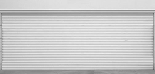 White door roller shutter texture and background