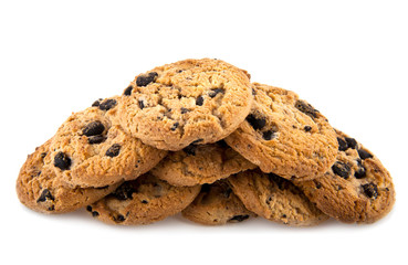 chocolate homemade pastry cookies isolated