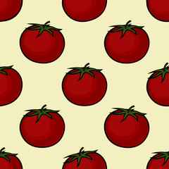 Seamless background with tomatoes