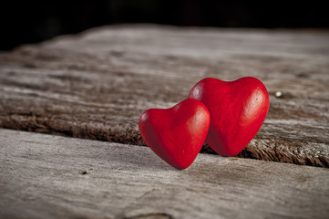 Heart on wood