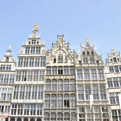 Fototapeta na wymiar Guildhouses at Grote Markt in Antwerp, Belgium