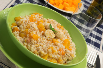 Risotto alla zucca e castagne © MarcoBagnoli Elflaco