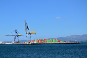 containers and cranes