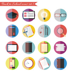Back to school icon set.