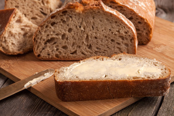 Slice of bread.
