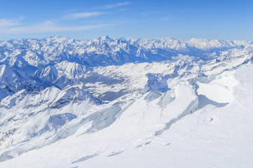 Fototapeta na wymiar Gletscherwelt der Monte Rosa