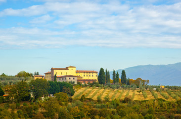 Fototapeta na wymiar Typical Tuscan hill