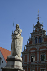 Rolandstatue vor Schwarzhäupterhaus, Riga