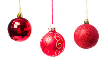 red christmas balls - isolated