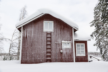 Unbewohntes Haus, Kittiläntie, Finnland, Skandinavien