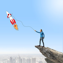 Girl with rocket