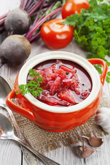 Borsh. Russian traditional dish