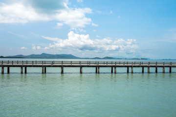 Small bridge cross the sea