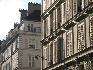Immeubles parisiens en fin de journée - Paris 8 - obrazy, fototapety, plakaty