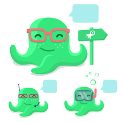 Smiling pretty octopus