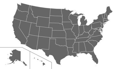 Fototapeta na wymiar USA in Grau