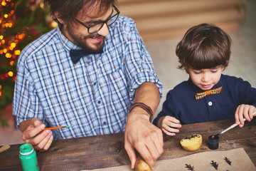 Naklejka premium Potato printing