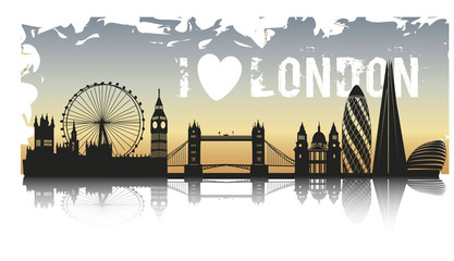 Obraz premium LONDON GRUNGE