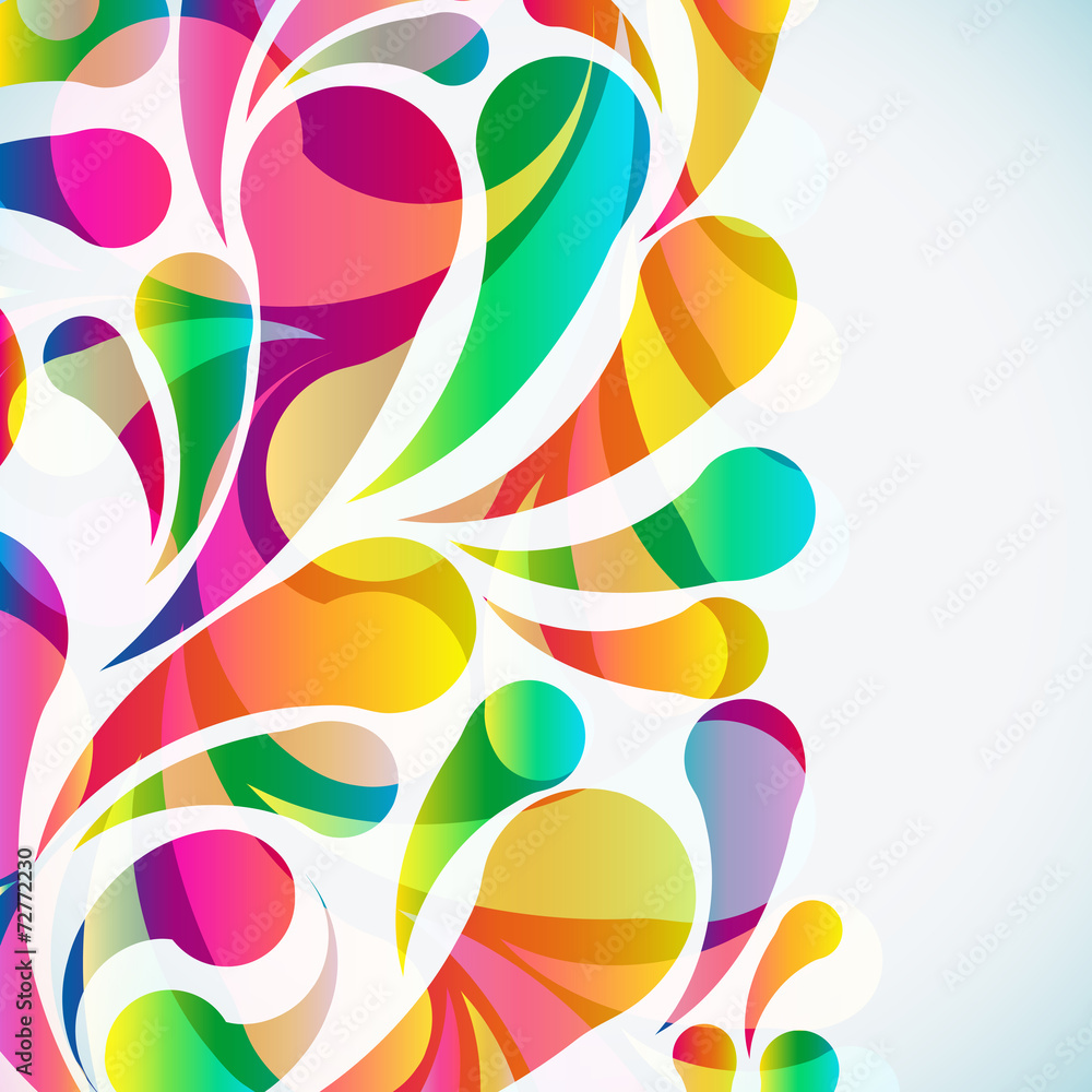 Poster abstract colorful arc-drop background.