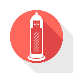 Usb flash drive, protection icon, vector illustration