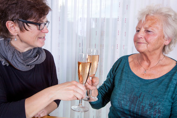 Toast with champagne