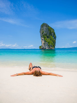 Woman on the beach in Thailand