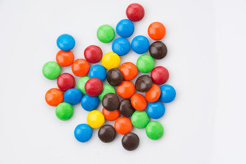 chocolate candy on white background