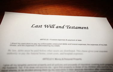 Obraz premium Last will and testament