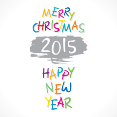 colorful new year 2015 or christmas greeting design vector
