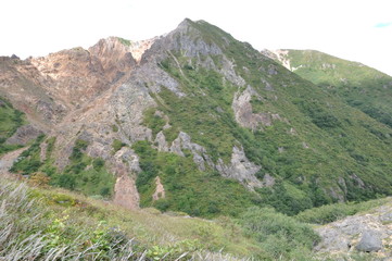 Naklejka premium 茶臼岳 朝日岳 那須岳 無間地獄