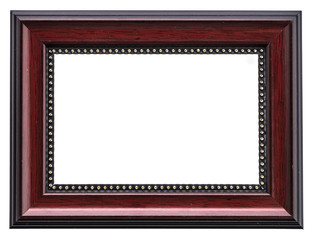 Wooden frame isolated on white background