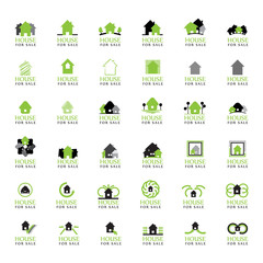 'House For Sale' Icons Set - Isolated On White Background