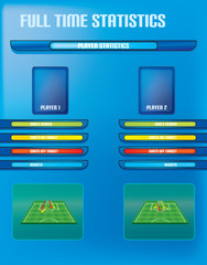Soccer football info graphics player statistics chart