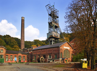Landek heavy mine industry museum, tower mine, Ostrava