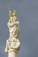 Fototapeta na wymiar Virgin Mary and Baby Jesus Vertical