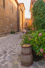 Fototapeta na wymiar Small alley in the Tuscan village