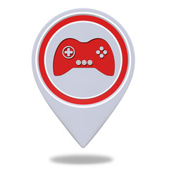 game pointer icon on white background