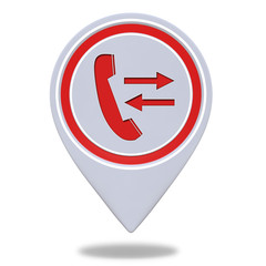 calls pointer icon on white background