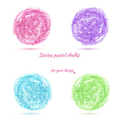 design elements pastel chalks