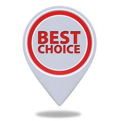 Best choice pointer icon on white background