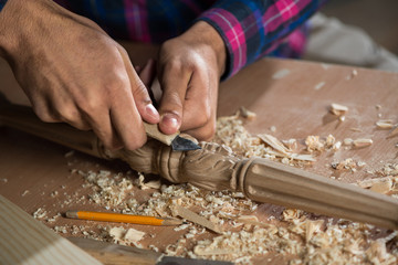 Carpenter at work