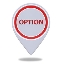 option pointer icon on white background